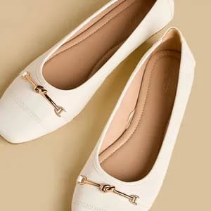 MAX metal accent ballerina flat