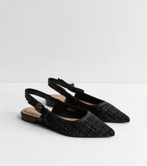 New Look boucle pointed flats