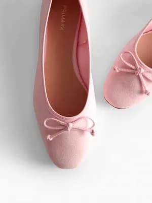 Primark suede bow ballerina flat
