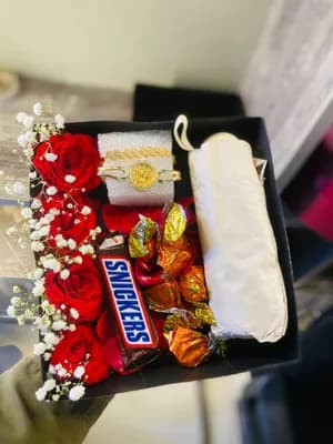 New Year Gift Package with Chocolates Watch Bracelet and UV Umbrella