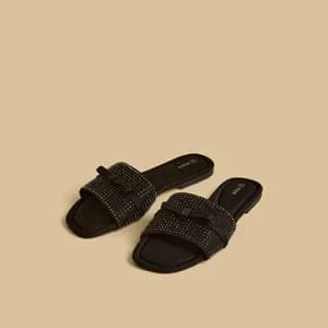 MAX Embellished Black Sandal