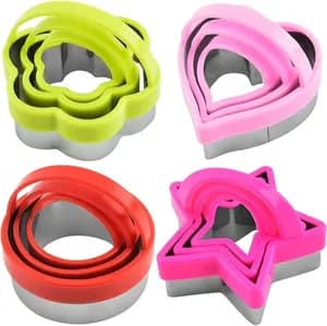 12-piece plastic cookie cutters