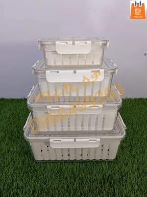4-Piece Refrigerator Storage Box Set