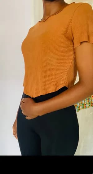 Stylish Ribbed Crop Top