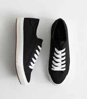New look Canvas Lace Up Trainers