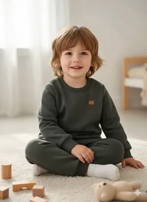 Unisex round neck hoodie and pant set