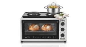 KUMTEL 2-in-1 Mini Oven with Hotplates