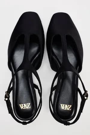 ZARA hollow cut flats