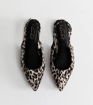 New Look point toed sling back flats