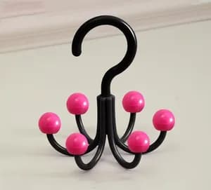 360° rotating 6-hook closet organizer