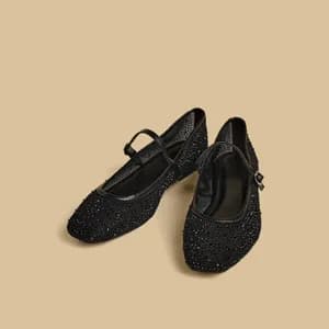 Max embellished ballerina shoe with buckle closure