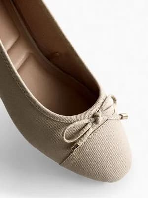Primark fabric toe cap ballet pumps