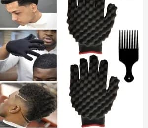 Hair sponges for twisting and curlig glove