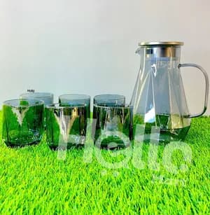 Water Jug with 6 Glasses Set