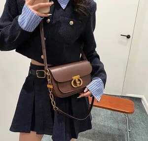 Golden Lock Flap Bag