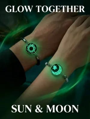 Shein Sun and Moon Glow Bracelet 2 Piece