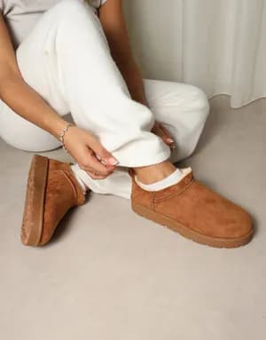 SIMMI LONDON Emmy chestnut faux suede boots