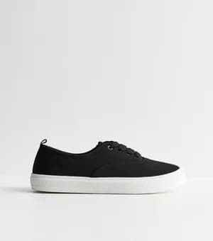 New Look Black Canvas Trainers
