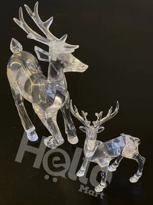 Crystal Deer Home Decor Pair