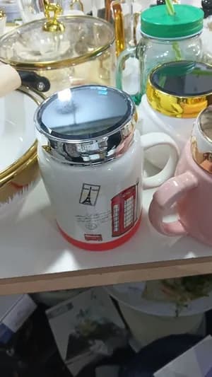 Ceramic Mug with Lid 400-450ml