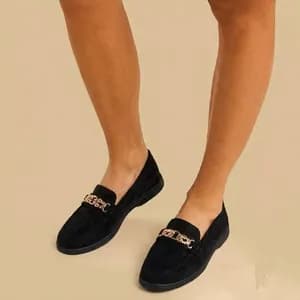 Max metal accent slip on loafers