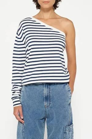 Kappahl One Shoulder Striped Top