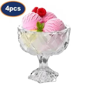 Diamond Shape Glass Dessert Bowls