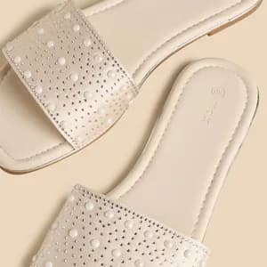 MAX embellished slip on flats
