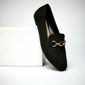 Max metal accent ballerina flat 40