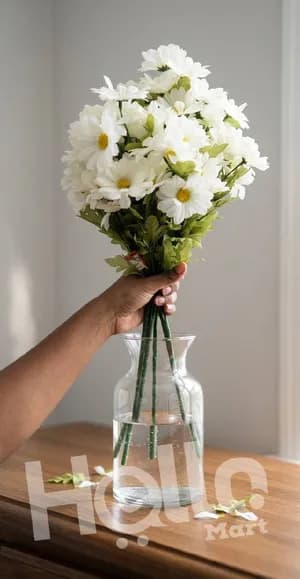 Decorative Artificial White Flowers