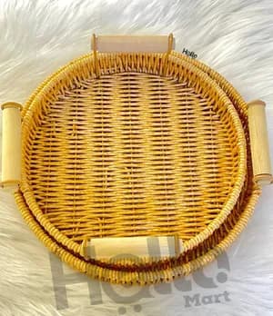 Round Woven Service Tray