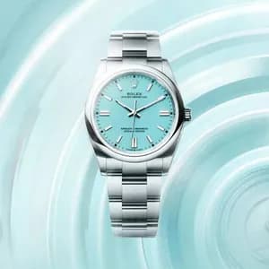 Rolex Oyster Perpetual Turquoise Blue
