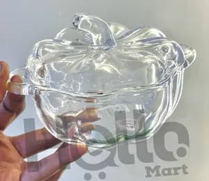 Pumpkin Shaped Glass Serving Bowl