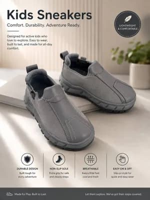 Kids slip on casual shoes 21-25