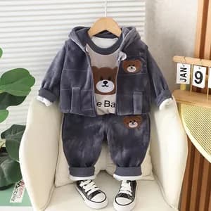Unisex Warm hoodie, Vest and Pant Set