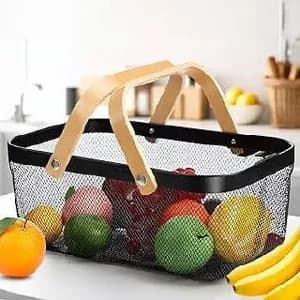 Willow Mesh Wire Storage Basket