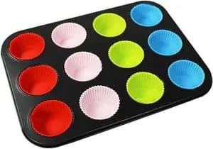 12 Hole Silicone Baking Muffin Pan