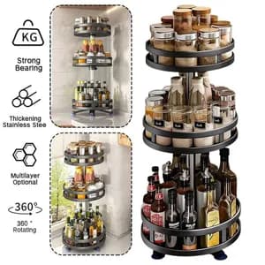 3 tier rotating spice and cosmotic orgnizer