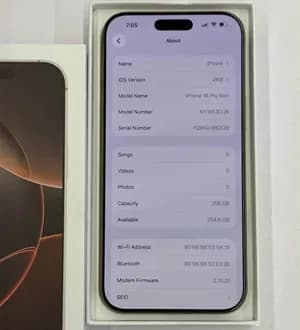 Used iPhone 16 Pro Max 256GB
