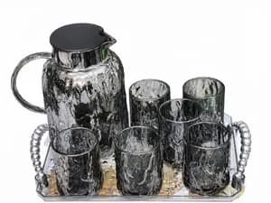 7PCS Ash Grey Glassware Set