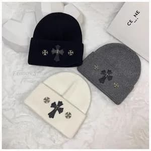 Chrome heart beanie