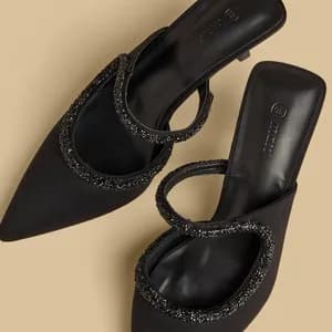 MAX slip on sandals with stiletto heels