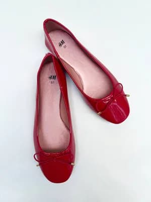Plain bow ballerina flat