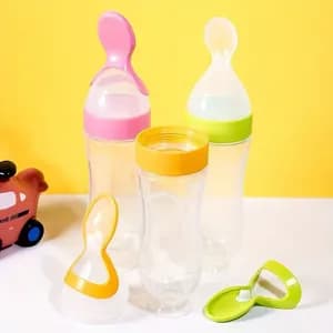 Baby Feeding Bottle Spoon with Container Baby Food Feeder