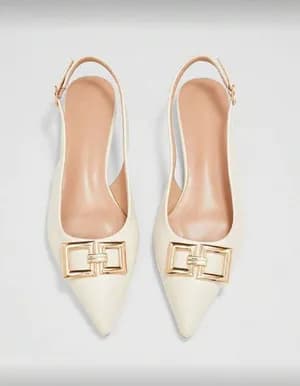 Pointy toe sling back flat