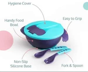 Baby feeding bowl with partition