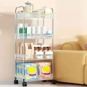 4-Layer Rolling Storage Shelf
