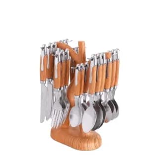Stainless steel set of 24 knife and spoon