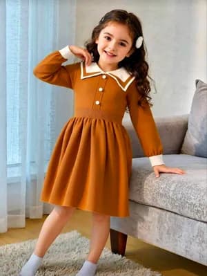 Toddler girls sweater dress 4-7 years