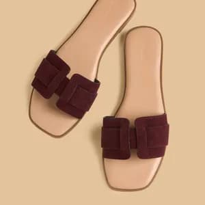 MAX Burgundy Slip On Sandals Size 36